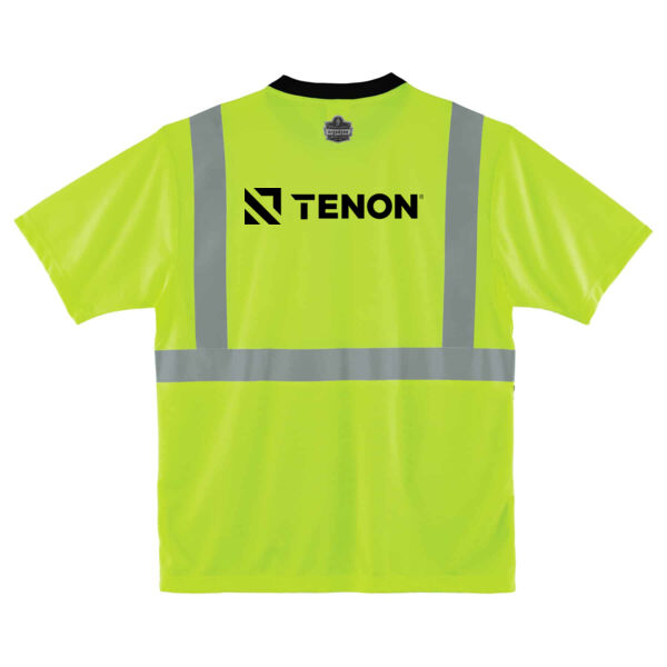 GloWear 8249BK Hi-Vis T-shirt - Type R, Class 2, Black Front - Printed Logo Thumbnail