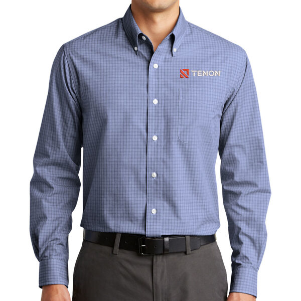 Port Authority Plaid Pattern Easy Care Shirt - Embroidered Logo Thumbnail