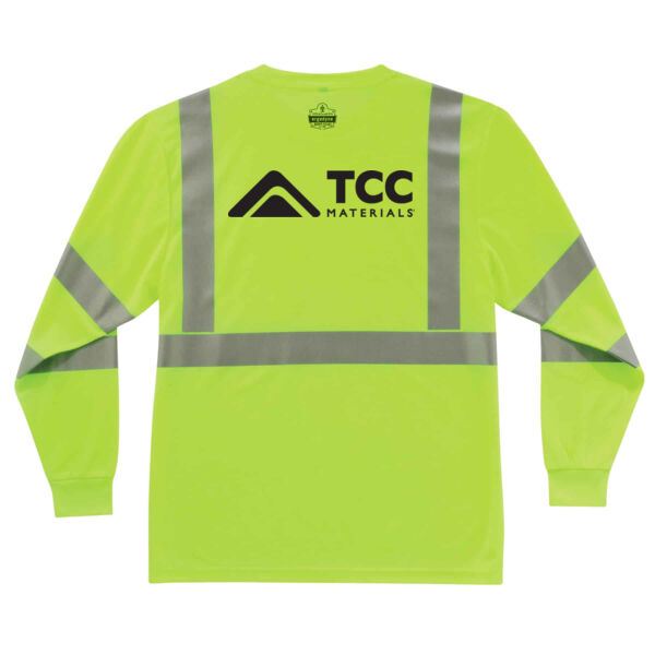 8391 - Hi-Vis Long Sleeve T-shirt - Type R, Class 3 - Printed Logo Thumbnail