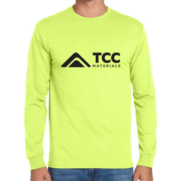 JERZEES - DriPower 50/50 Cotton/Poly Long Sleeve T-shirt - Printed Logo Thumbnail