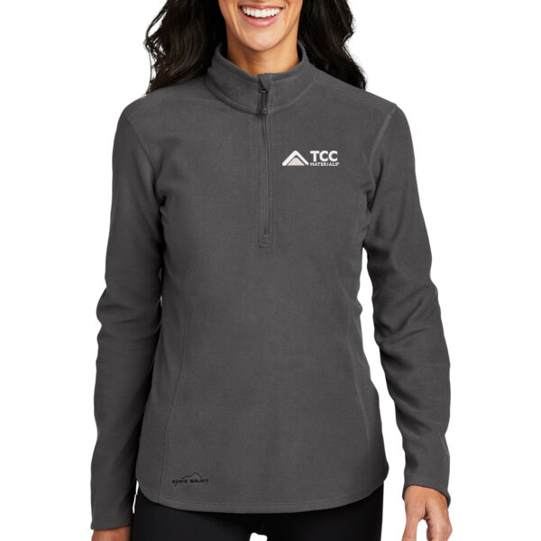 Eddie Bauer Ladies 1/2-Zip MicroFleece Jacket - Embroidered Logo Thumbnail