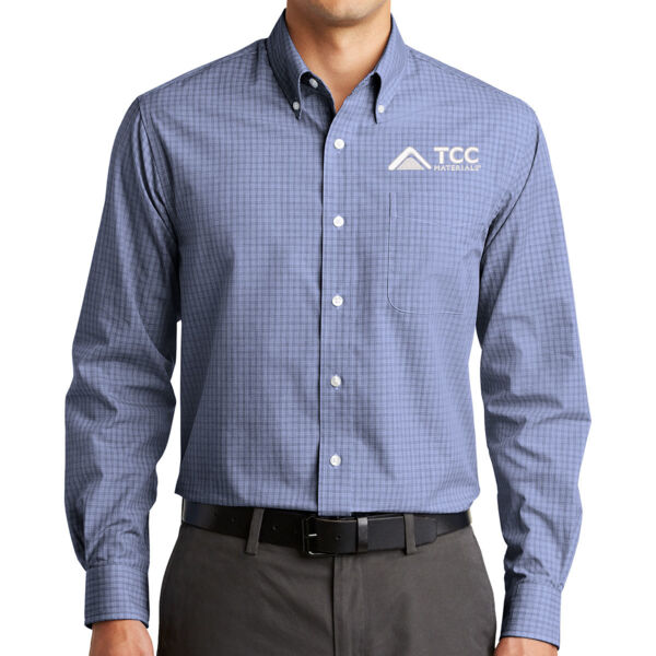 Port Authority® Plaid Pattern Easy Care Shirt - Embroidered Logos Thumbnail