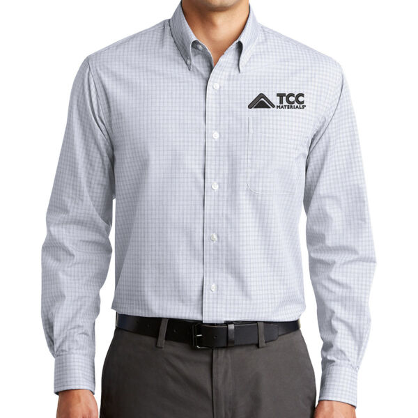 Port Authority® Plaid Pattern Easy Care Shirt - Embroidered Logos Thumbnail