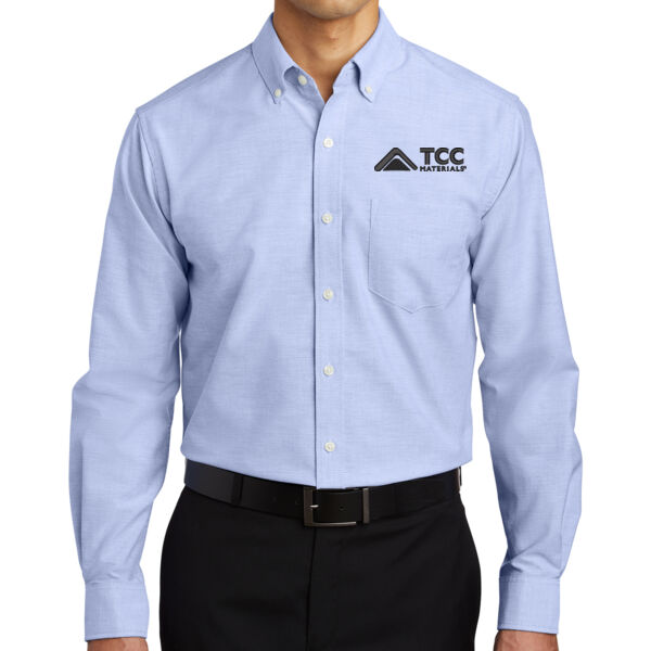 Port Authority® SuperPro™ Oxford Shirt - Embroidered Logos Thumbnail
