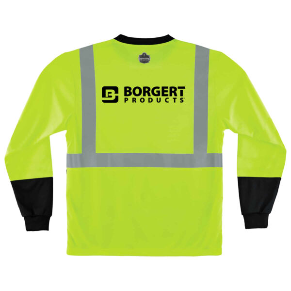 GloWear - Hi-Vis Long Sleeve T-shirt - Type R, Class 2 Black Bottom - Printed Logo Thumbnail