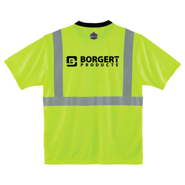 GloWear 8249BK Hi-Vis T-shirt - Type R, Class 2, Black Front - Printed Logo Thumbnail