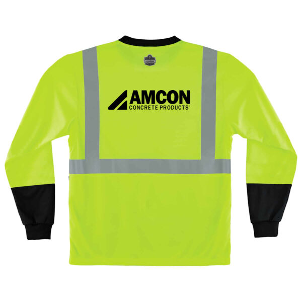 GloWear - Hi-Vis Long Sleeve T-shirt - Type R, Class 2 Black Bottom - Printed Logo Thumbnail