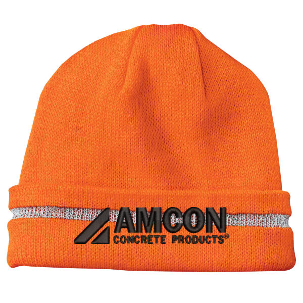 CornerStone - Enhanced Visibility Beanie with Reflective Stripe - Embroidered Logo Thumbnail