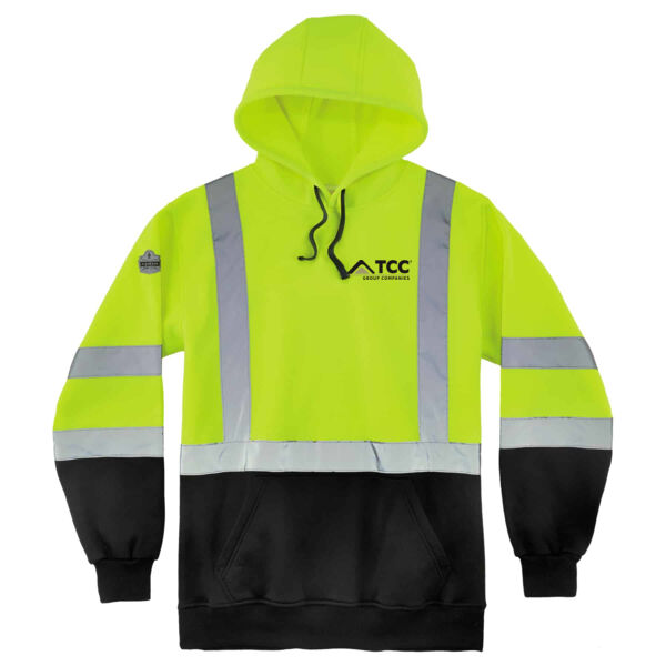 GloWear ® 8373 Class 3 Pullover Hi-Vis Hooded Sweatshirt - Embroidered Logo Thumbnail